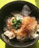 簡単 ♪ さっぱり おろし梅の豚そうめん