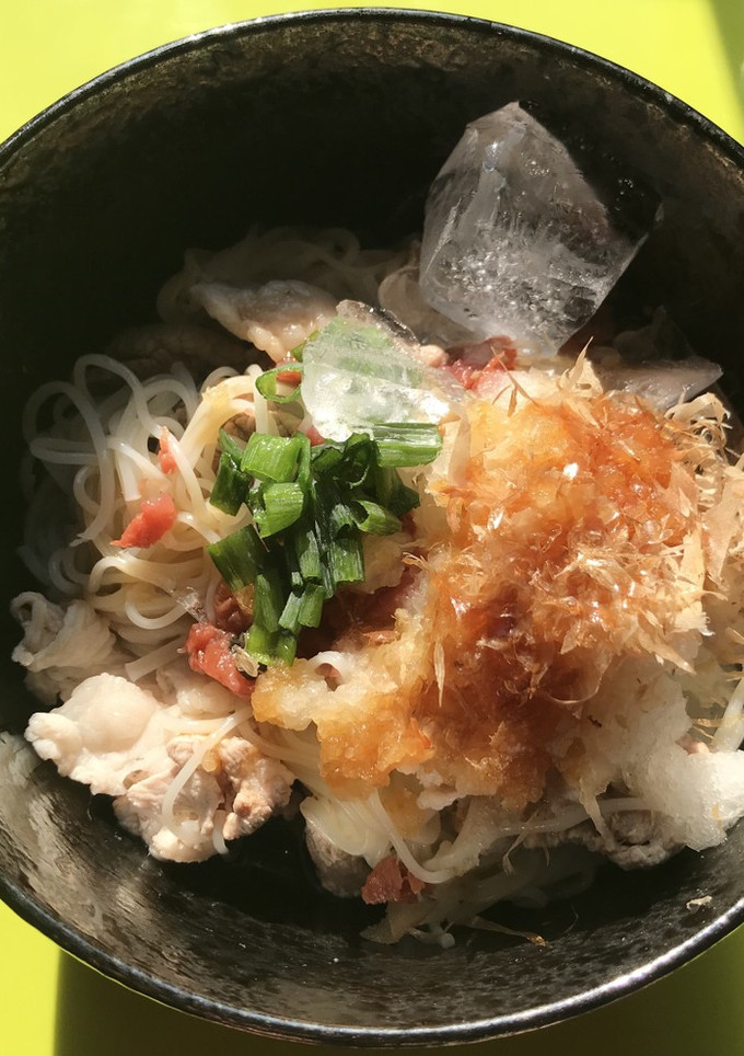 簡単 ♪ さっぱり おろし梅の豚そうめん-レシピのメイン写真