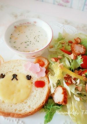くまさん 簡単な デコトースト-レシピのメイン写真