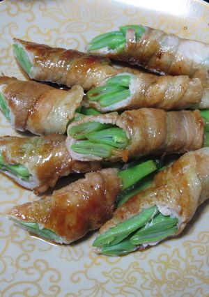 インゲンの豚バラ巻き梅醤油照り-レシピのメイン写真