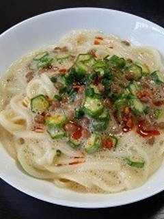 納豆とオクラの冷たい和えうどん-レシピのメイン写真