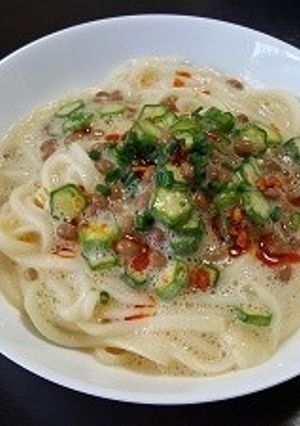 納豆とオクラの冷たい和えうどん-レシピのメイン写真