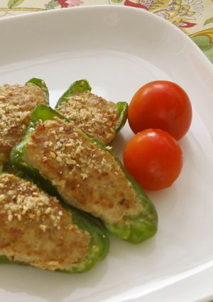 ピーマンのしぼり出し肉詰め-レシピのメイン写真