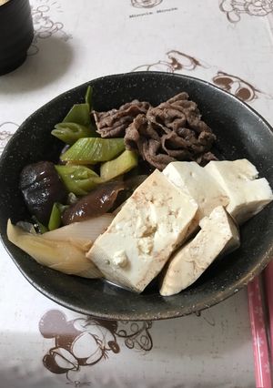 牛しゃぶしゃぶ肉で肉豆腐-レシピのメイン写真