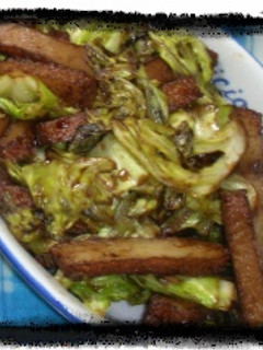 さつま揚げとキャベツのソース炒め-レシピのメイン写真