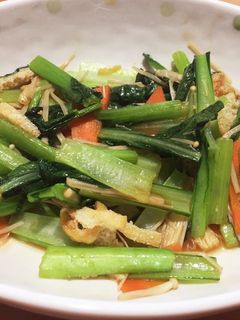 小松菜と油揚げの中華炒め*-レシピのメイン写真