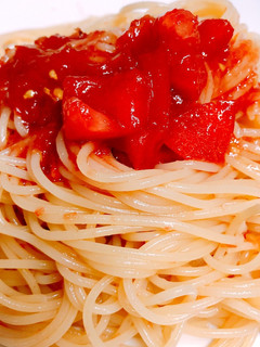 簡単!冷製トマトパスタ-レシピのメイン写真