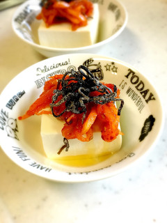 キムチと塩昆布の冷奴♡-レシピのメイン写真