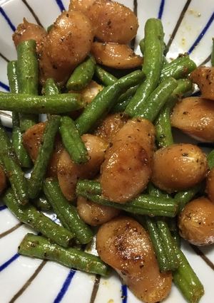 インゲンとウインナーのペッパーマヨ炒め-レシピのメイン写真