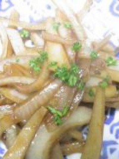 じゃがいもと玉ねぎのバルサミコ酢炒め-レシピのメイン写真