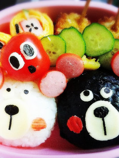まん丸おにぎりで簡単キャラ弁!くまさん-レシピのメイン写真