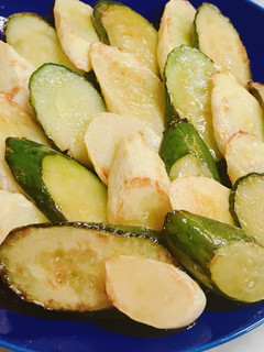 簡単!白と緑の焼ききゅうりの中華風-レシピのメイン写真