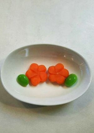 簡単&時短！レンジで人参の飾切り(花型)-レシピのメイン写真