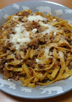簡単ミートソースパスタ ボロネーゼ-レシピのメイン写真