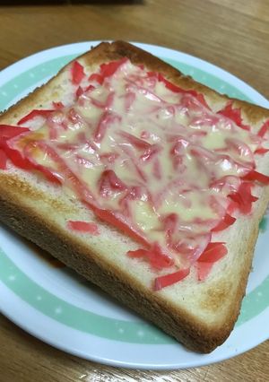 旨さシャキッと☆紅しょうがチーズトースト-レシピのメイン写真