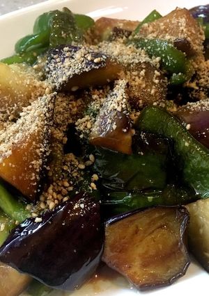 簡単 10分!茄子とピーマンの甘辛炒め-レシピのメイン写真