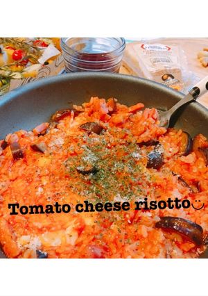 トマトジュースで絶品トマトチーズリゾット-レシピのメイン写真