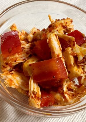 簡単！お弁当に！サラダチキンの辣油和え-レシピのメイン写真