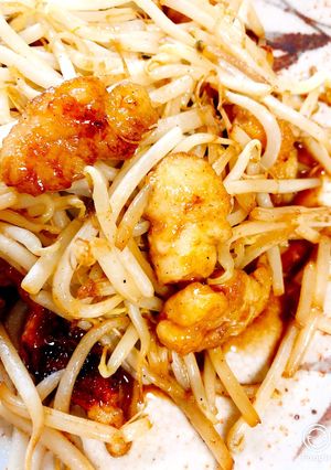鶏皮甘酢カレーもやし☆簡単-レシピのメイン写真