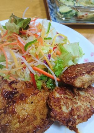 簡単ヘルシー！おから入りハンバーグ♪-レシピのメイン写真