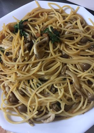 梅干しと大葉のしめじパスタ-レシピのメイン写真