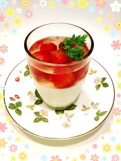 さくらんぼゼリー&ミルクゼリー-レシピのメイン写真