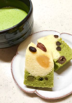 しっとり簡単!和菓子☆2色の浮島☆-レシピのメイン写真