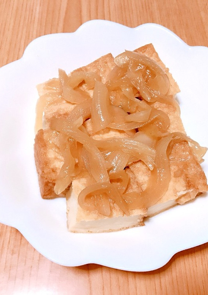 厚揚げとたまねぎの煮物-レシピのメイン写真