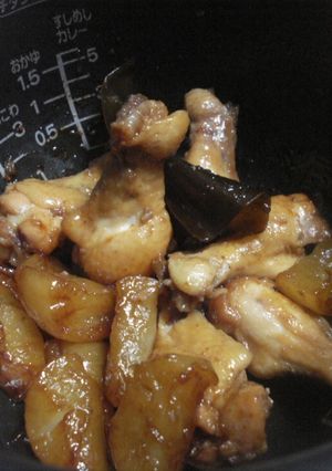 炊飯器調理★手羽元の照り煮-レシピのメイン写真