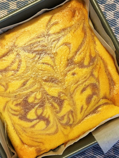 *スクエア型で!マーブルチーズケーキ*-レシピのメイン写真