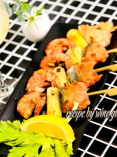 海老とサーモンの串焼きイタリアン-レシピのメイン写真