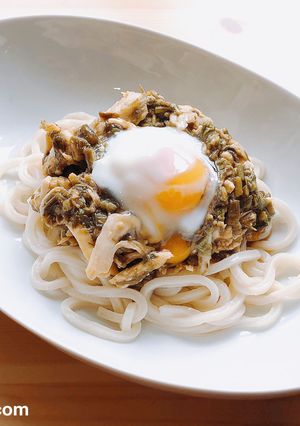 わらびとサラチキの冷やしぶっかけうどん-レシピのメイン写真