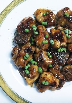 鶏もも肉　柚子ジャム醤油の炒め煮山椒添え-レシピのメイン写真