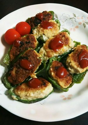 ピーマンの肉詰め☆鶏ひき肉＋合い挽き肉-レシピのメイン写真