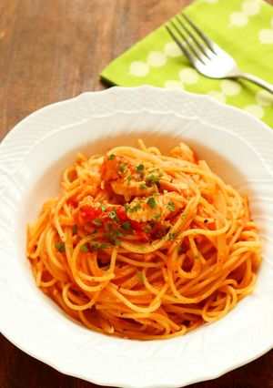 カニのトマトクリームワンポットパスタ-レシピのメイン写真