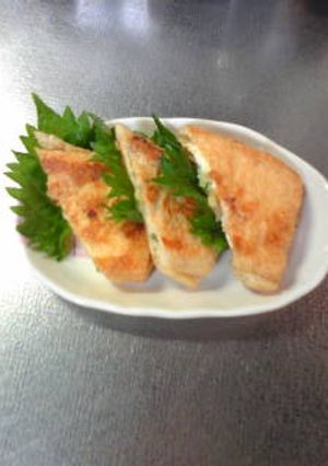 簡単便利♪小揚げのネギみそチーズ焼き-レシピのメイン写真