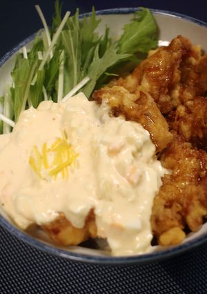 丸亀期間限定！　タル鶏天ぶっかけうどん♪-レシピのメイン写真