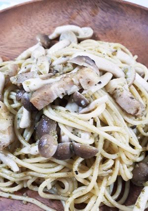 ベーコンときのこの和風バジルパスタ-レシピのメイン写真