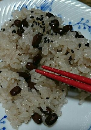 小豆の水煮缶を使って簡単お赤飯-レシピのメイン写真