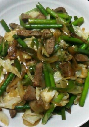 野菜たっぷりレバニラ風炒め!-レシピのメイン写真