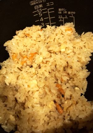 桜海老と塩昆布の炊き込みご飯-レシピのメイン写真