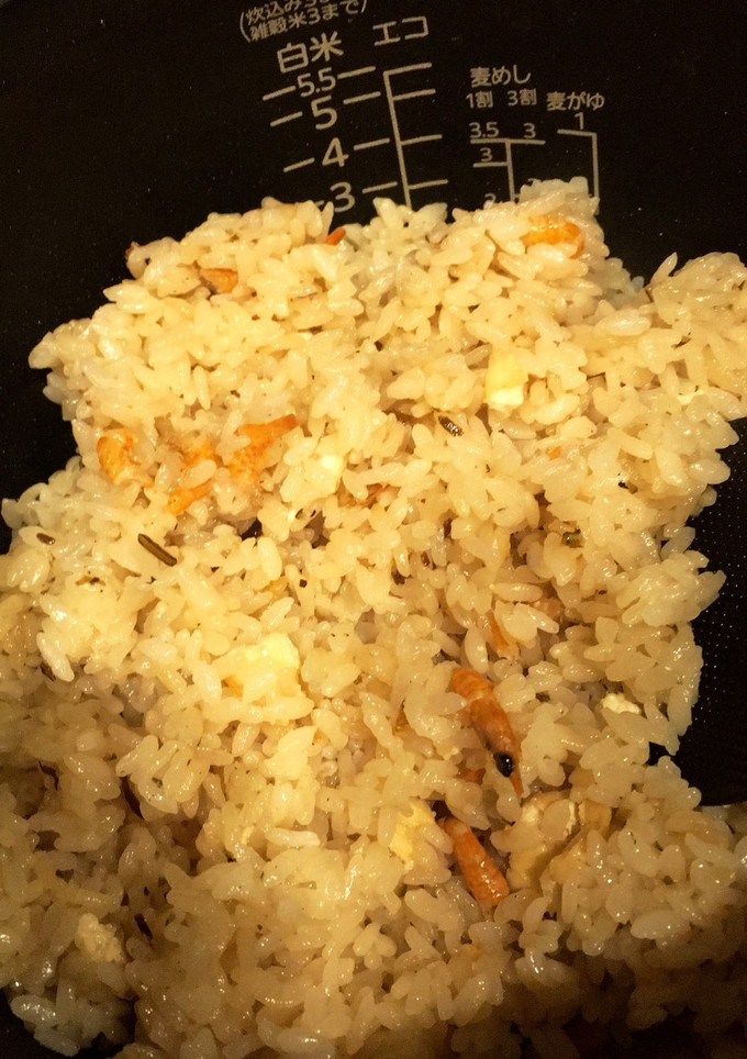 桜海老と塩昆布の炊き込みご飯-レシピのメイン写真