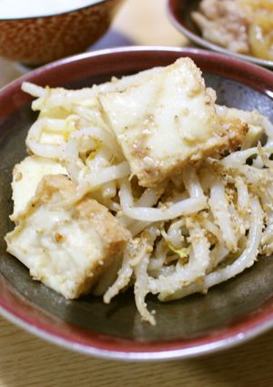 もやしと厚揚げの甘酢ごま和え-レシピのメイン写真