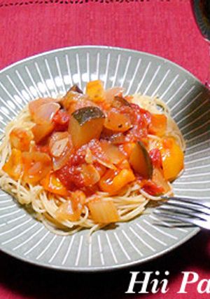 ラタトゥイユのパスタ-レシピのメイン写真