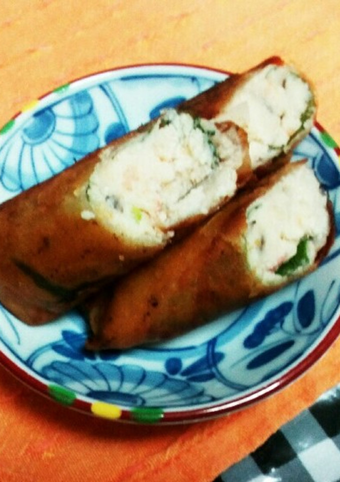 残り物のおからの炊いた物を使って春巻-レシピのメイン写真