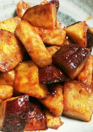 豚ロースとさつま芋のケチャップ煮-レシピのメイン写真