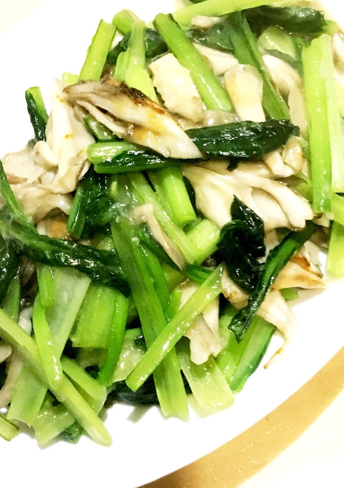 青菜と舞茸の、ニンニク炒め-レシピのメイン写真