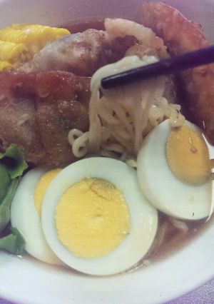 サッポロ一番で豚こましそうめ餃子ラーメン-レシピのメイン写真