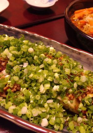 焼きなすの麻婆ねぎぽん掛け-レシピのメイン写真