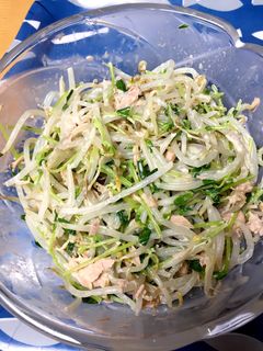 レンジで簡単 もやしと豆苗サラダ-レシピのメイン写真
